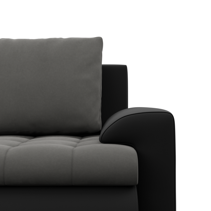 FORESTA ULL Corner Sofa, Color - DARK GRAY + BLACK FORESTA ULL Corner Sofa, Color - DARK GRAY + BLACK