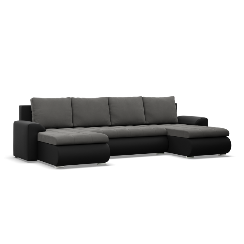 FORESTA ULL Corner Sofa, Color - DARK GRAY + BLACK FORESTA ULL Corner Sofa, Color - DARK GRAY + BLACK