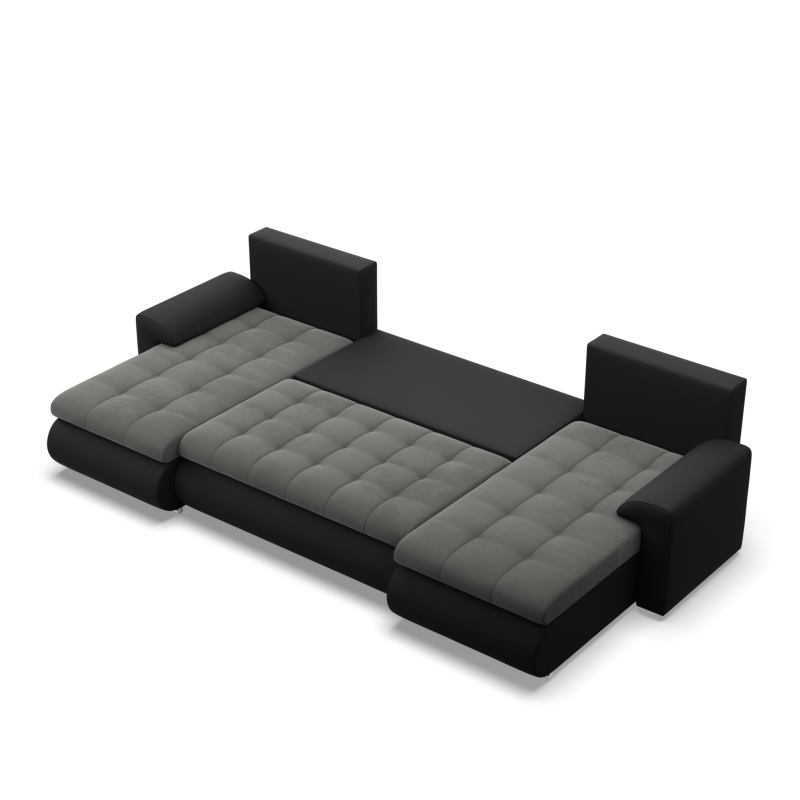 FORESTA ULL Corner Sofa, Color - DARK GRAY + BLACK FORESTA ULL Corner Sofa, Color - DARK GRAY + BLACK