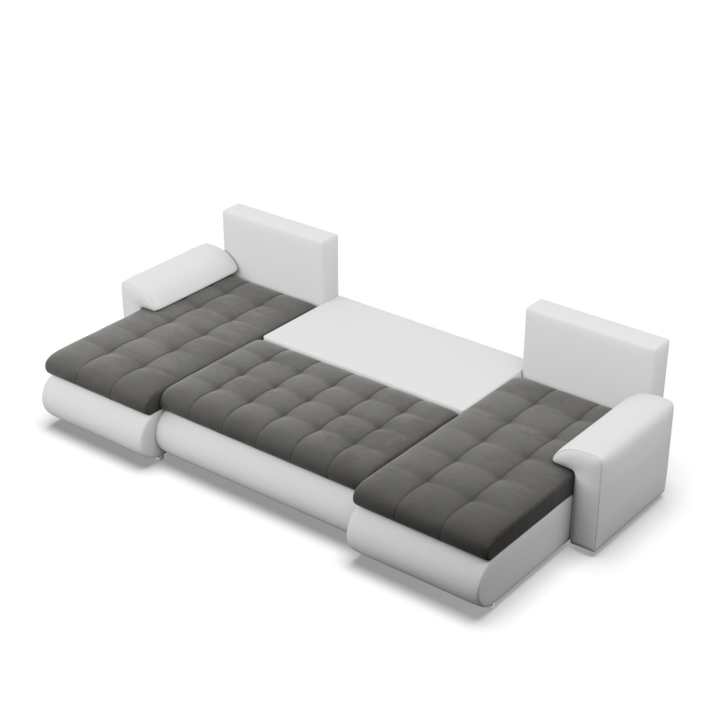 FORESTA ULL Corner Sofa, Color - DARK GRAY + WHITE FORESTA ULL Corner Sofa, Color - DARK GRAY + WHITE