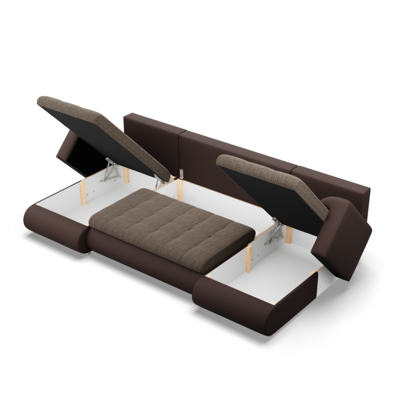 FORESTA ULL Corner Sofa, Color - BROWN + CAPPUCCINO FORESTA ULL Corner Sofa, Color - BROWN + CAPPUCCINO