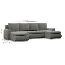 FORESTA ULL Poso Corner Sofa, Color - NAVY BLUE FORESTA ULL Poso Corner Sofa, Color - NAVY BLUE