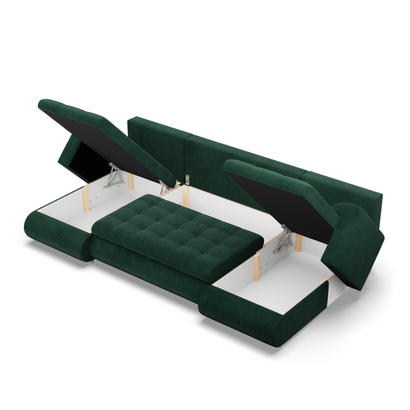 FORESTA ULL Poso Corner Sofa, Color - BOTTLE GREEN FORESTA ULL Poso Corner Sofa, Color - BOTTLE GREEN