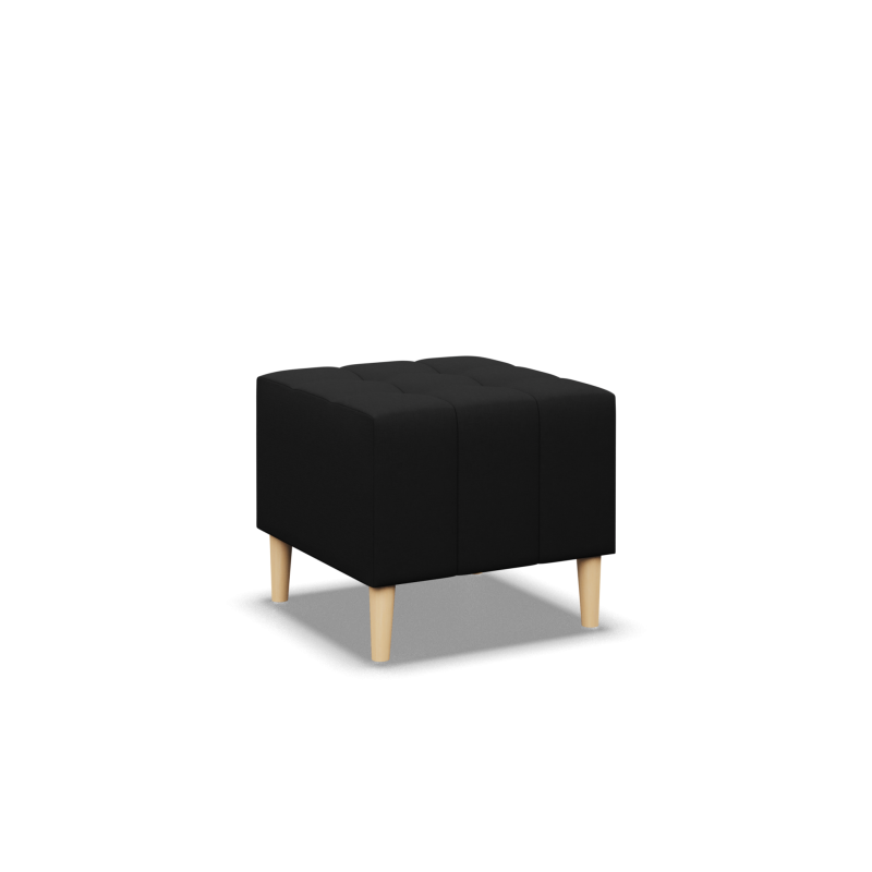 ELMA Pouf, Color - BLACK, Size - 50x50 ELMA Pouf, Color - BLACK, Size - 50x50
