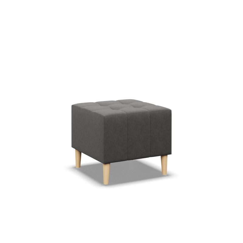 ELMA Pouf, Color - DARK GRAY, Size - 50x50 ELMA Pouf, Color - DARK GRAY, Size - 50x50