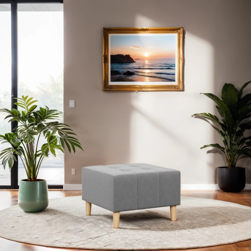 ELMA Pouf, Color - GRAY, Size - 70x70 ELMA Pouf, Color - GRAY, Size - 70x70