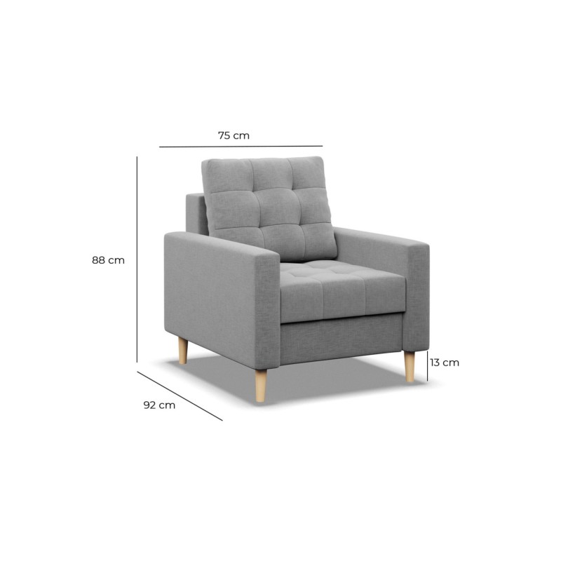 ELMA Armchair, Filling - Foam, Color - DARK GRAY ELMA Armchair, Filling - Foam, Color - DARK GRAY