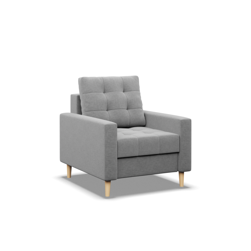 ELMA Armchair, Filling - Spring, Color - GRAY ELMA Armchair, Filling - Spring, Color - GRAY