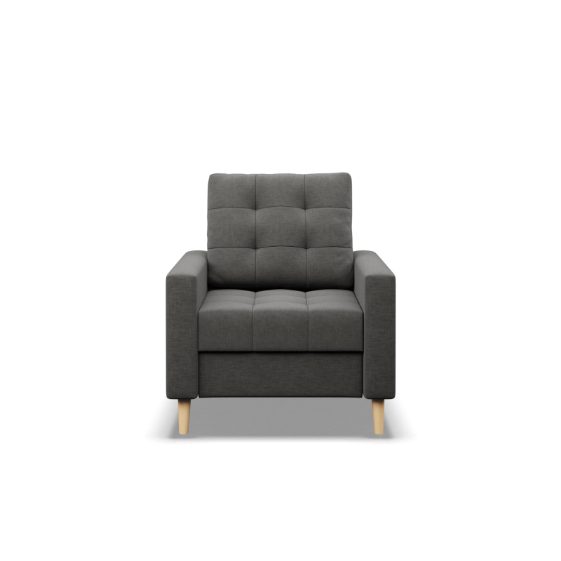 ELMA Armchair, Filling - Spring, Color - DARK GRAY ELMA Armchair, Filling - Spring, Color - DARK GRAY