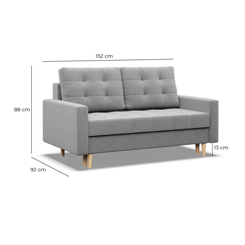 Sofa ELMA , Wypełnienie - Piankowe, Kolor - CZARNY Sofa ELMA , Wypełnienie - Piankowe, Kolor - CZARNY