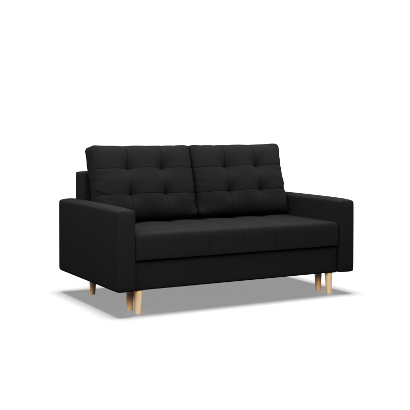Sofa ELMA , Wypełnienie - Piankowe, Kolor - CZARNY Sofa ELMA , Wypełnienie - Piankowe, Kolor - CZARNY