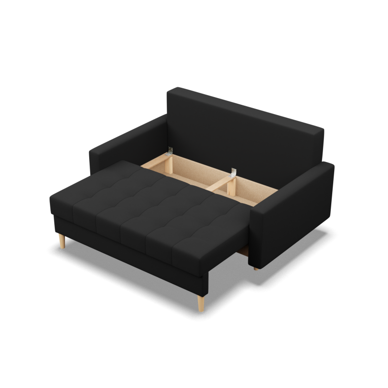 Sofa ELMA , Wypełnienie - Piankowe, Kolor - CZARNY Sofa ELMA , Wypełnienie - Piankowe, Kolor - CZARNY