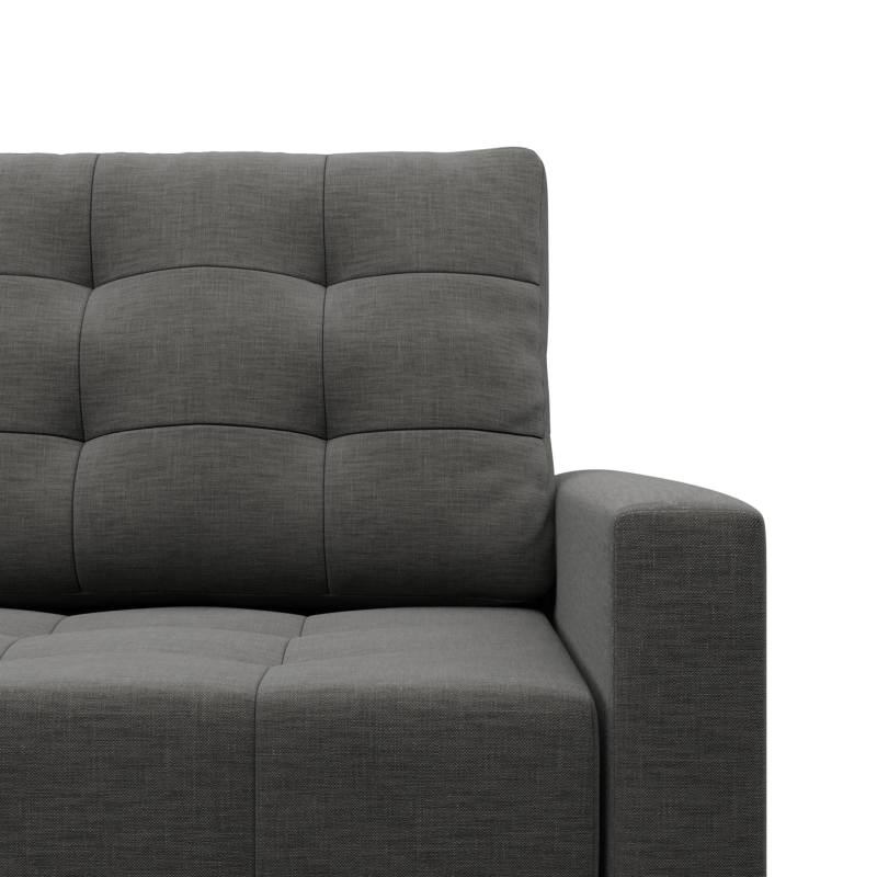 Sofa ELMA , Wypełnienie - Sprężynowe, Kolor - CIEMNY SZARY Sofa ELMA , Wypełnienie - Sprężynowe, Kolor - CIEMNY SZARY