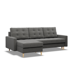 Corner sofa ELMA LL, Filling - Foam, Color - DARK GRAY Corner sofa ELMA LL, Filling - Foam, Color - DARK GRAY