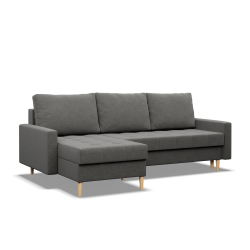 Corner sofa ELMA LL, Filling - Foam, Color - DARK GRAY Corner sofa ELMA LL, Filling - Foam, Color - DARK GRAY