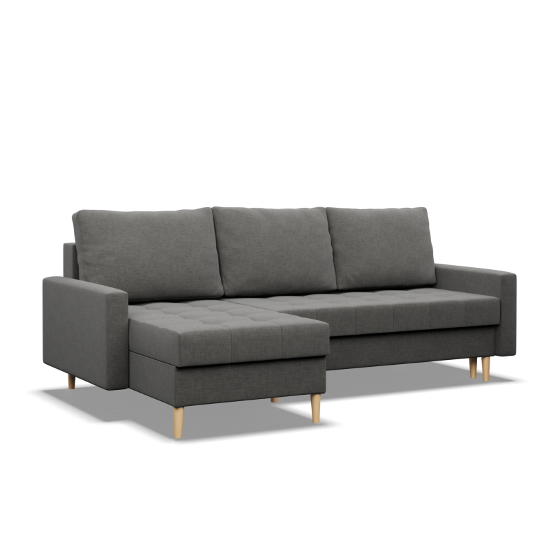 Corner sofa ELMA LL, Filling - Foam, Color - DARK GRAY Corner sofa ELMA LL, Filling - Foam, Color - DARK GRAY