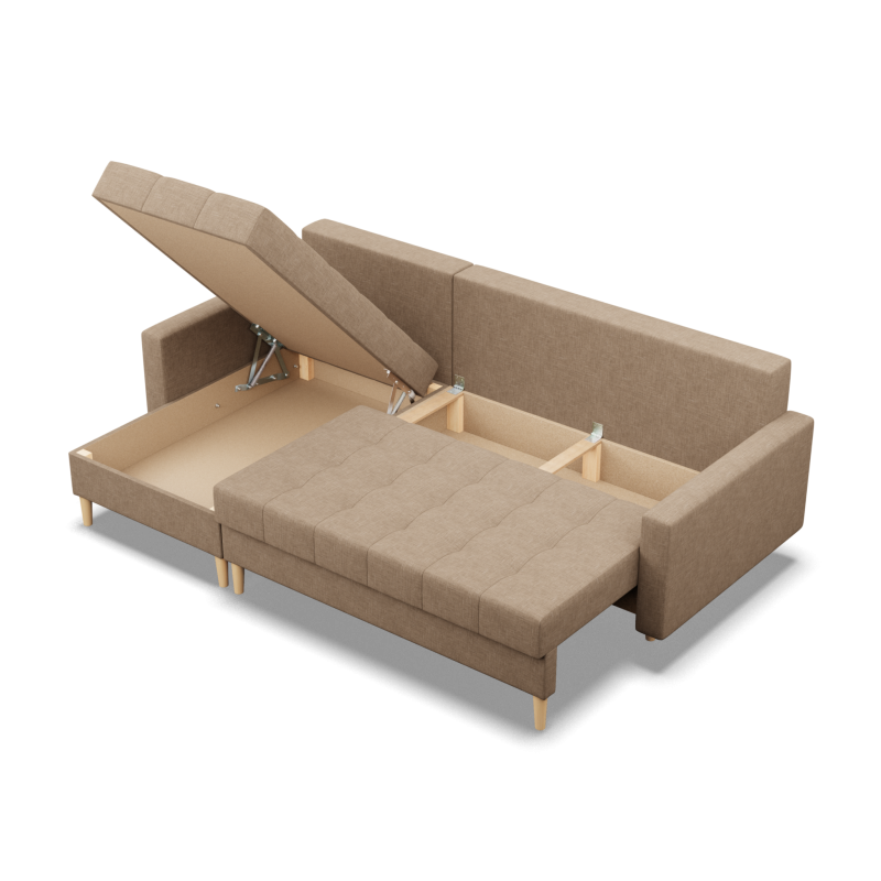 ELMA LL Corner Sofa, Filling - Foam, Color - CAPPUCCINO ELMA LL Corner Sofa, Filling - Foam, Color - CAPPUCCINO