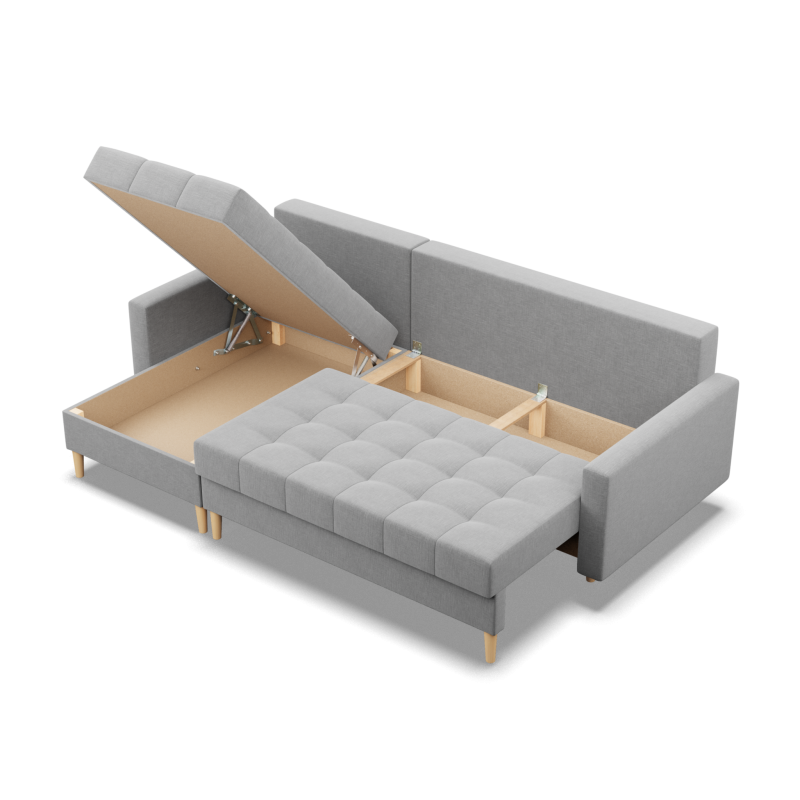 ELMA LL Corner Sofa, Filling - Spring, Color - GRAY ELMA LL Corner Sofa, Filling - Spring, Color - GRAY
