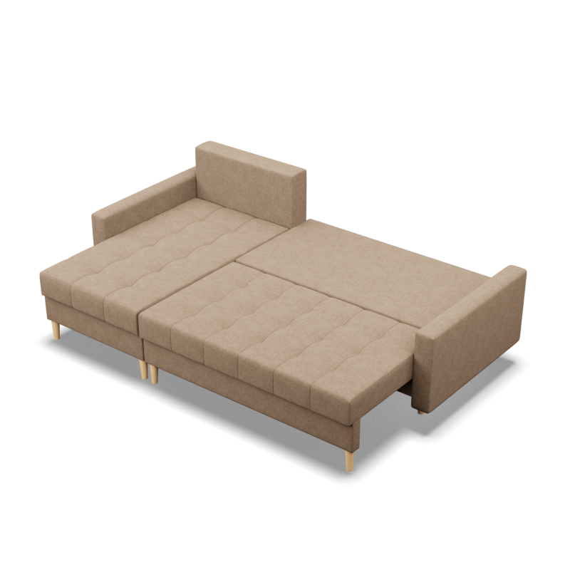 Ecksofa ELMA LL, Polsterung - Federkern, Farbe - CAPPUCCINO Ecksofa ELMA LL, Polsterung - Federkern, Farbe - CAPPUCCINO