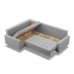 ELMA LO Corner Sofa, Filling - Foam, Side - LEFT, Color - GRAY ELMA LO Corner Sofa, Filling - Foam, Side - LEFT, Color - GRAY