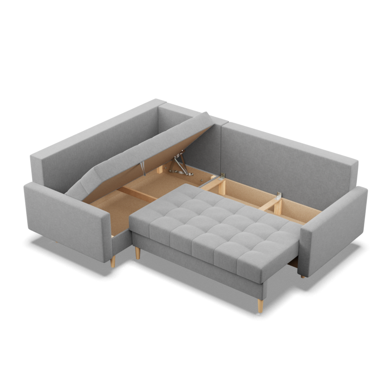 ELMA LO Corner Sofa, Filling - Foam, Side - LEFT, Color - GRAY ELMA LO Corner Sofa, Filling - Foam, Side - LEFT, Color - GRAY