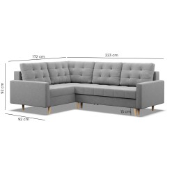 ELMA LO Corner Sofa, Filling - Foam, Side - LEFT, Color - GRAY ELMA LO Corner Sofa, Filling - Foam, Side - LEFT, Color - GRAY