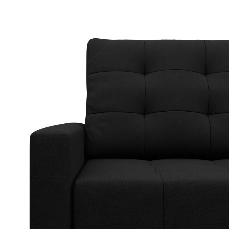 ELMA LO Corner Sofa, Filling - Foam, Side - RIGHT, Color - BLACK ELMA LO Corner Sofa, Filling - Foam, Side - RIGHT, Color - BLACK