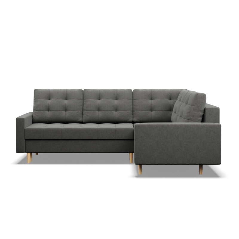 Corner Sofa ELMA LO, Filling - Foam, Side - RIGHT, Color - DARK GRAY Corner Sofa ELMA LO, Filling - Foam, Side - RIGHT, Color - DARK GRAY