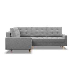Corner Sofa ELMA LO, Filling - Spring, Side - LEFT, Color - GRAY