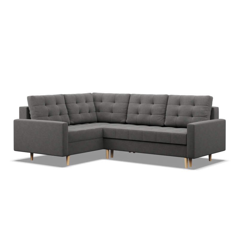 ELMA LO Corner Sofa, Filling - Spring, Side - LEFT, Color - DARK GRAY ELMA LO Corner Sofa, Filling - Spring, Side - LEFT, Color - DARK GRAY