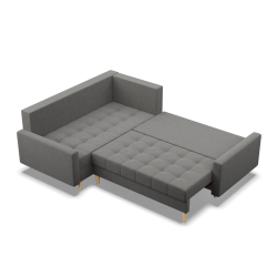 ELMA LO Corner Sofa, Filling - Spring, Side - LEFT, Color - DARK GRAY ELMA LO Corner Sofa, Filling - Spring, Side - LEFT, Color - DARK GRAY