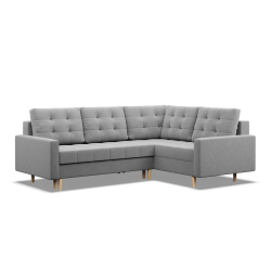 ELMA LO Corner Sofa, Filling - Spring, Side - RIGHT, Color - GRAY
