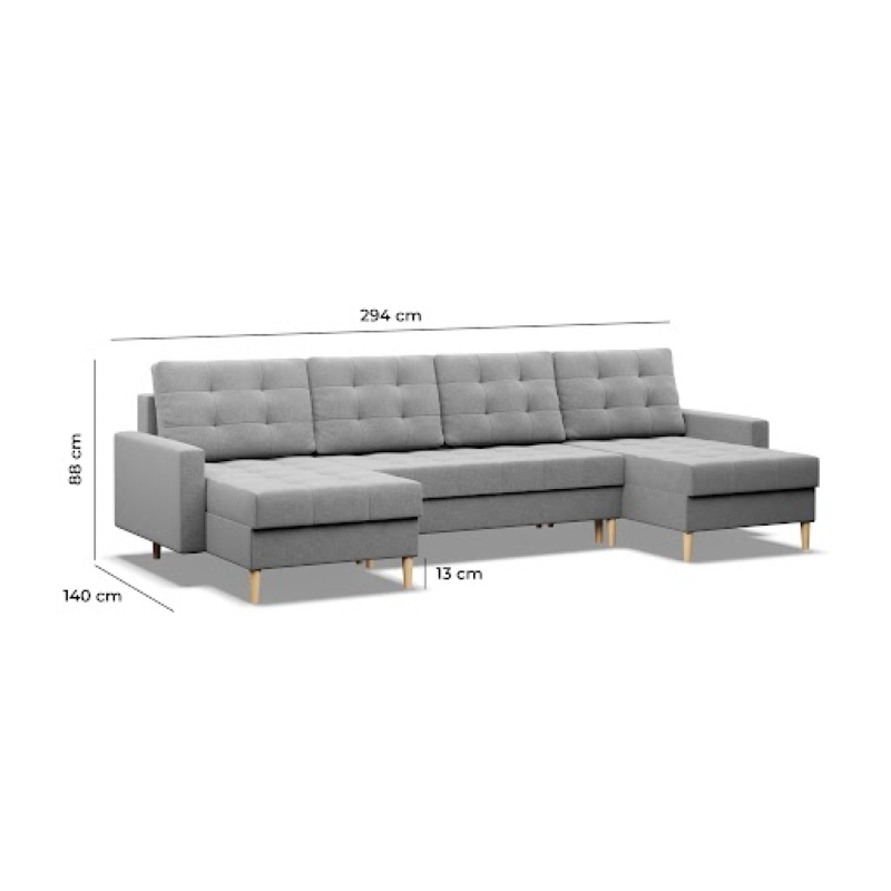 ELMA ULL Corner Sofa, Filling - Foam, Color - BLACK ELMA ULL Corner Sofa, Filling - Foam, Color - BLACK