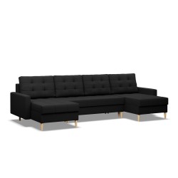ELMA ULL Corner Sofa, Filling - Foam, Color - BLACK ELMA ULL Corner Sofa, Filling - Foam, Color - BLACK