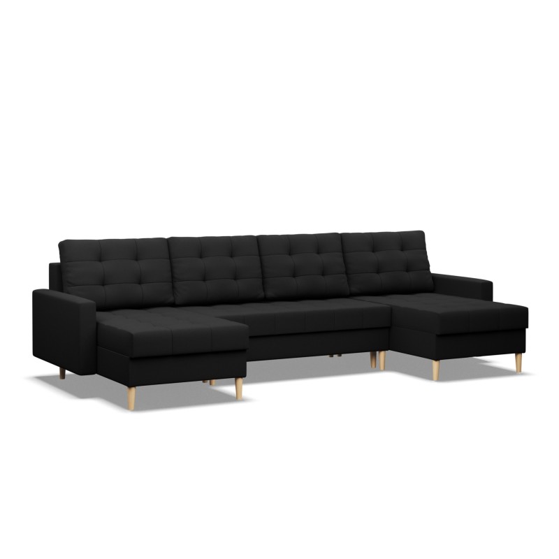 ELMA ULL Corner Sofa, Filling - Foam, Color - BLACK ELMA ULL Corner Sofa, Filling - Foam, Color - BLACK