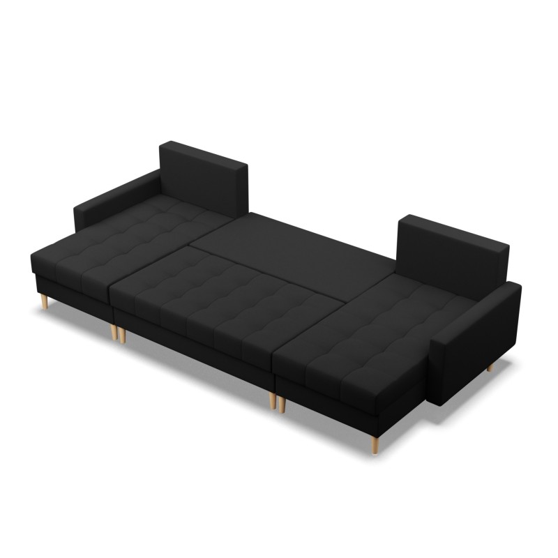 ELMA ULL Corner Sofa, Filling - Foam, Color - BLACK ELMA ULL Corner Sofa, Filling - Foam, Color - BLACK