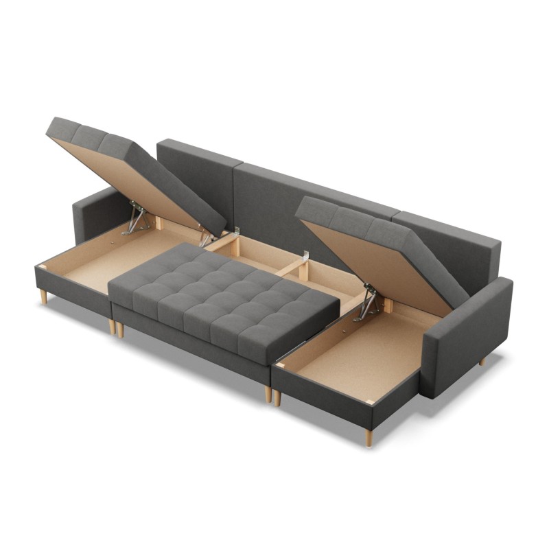 Corner Sofa ELMA ULL, Filling - Foam, Color - DARK GRAY Corner Sofa ELMA ULL, Filling - Foam, Color - DARK GRAY