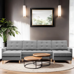 ELMA ULL Corner Sofa, Filling - Spring, Color - GRAY ELMA ULL Corner Sofa, Filling - Spring, Color - GRAY