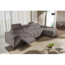 Verona XII Mix Corner Sofa with Sleeping Function Velvet, Vena 8 - elegance and comfort in one piece of furniture