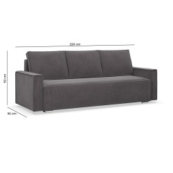 NOTO Sofa, Color - LIGHT GRAY - Poso 055 NOTO Sofa, Color - LIGHT GRAY - Poso 055