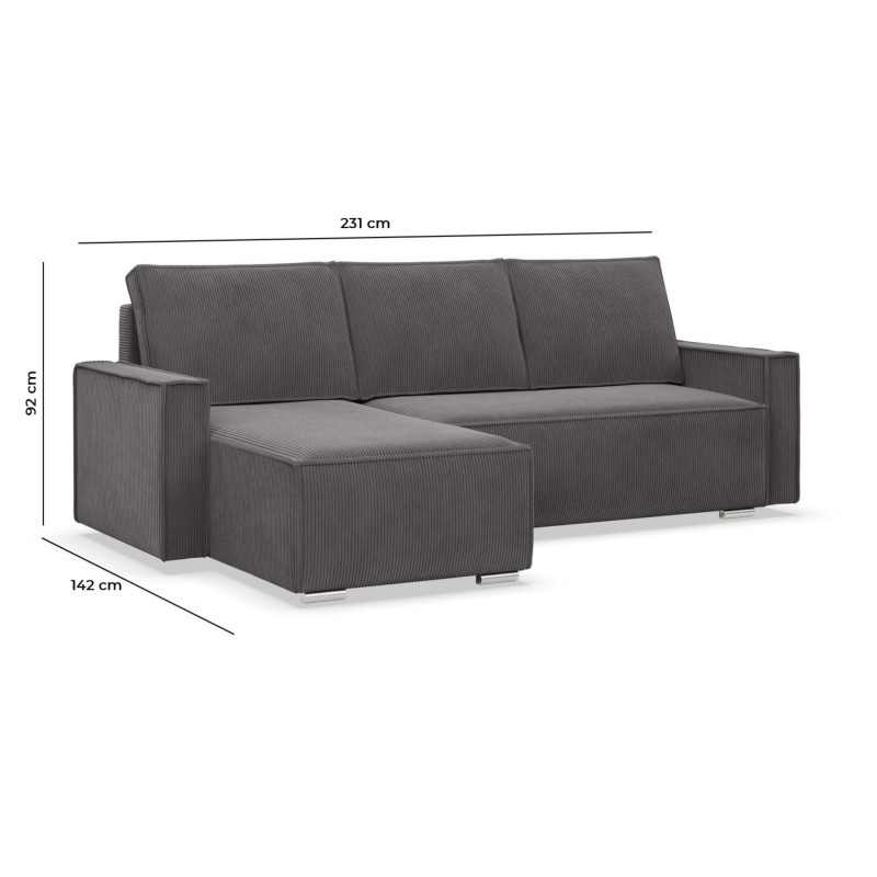 Corner Sofa NOTO, Color - DARK GRAY - Poso 022 Corner Sofa NOTO, Color - DARK GRAY - Poso 022