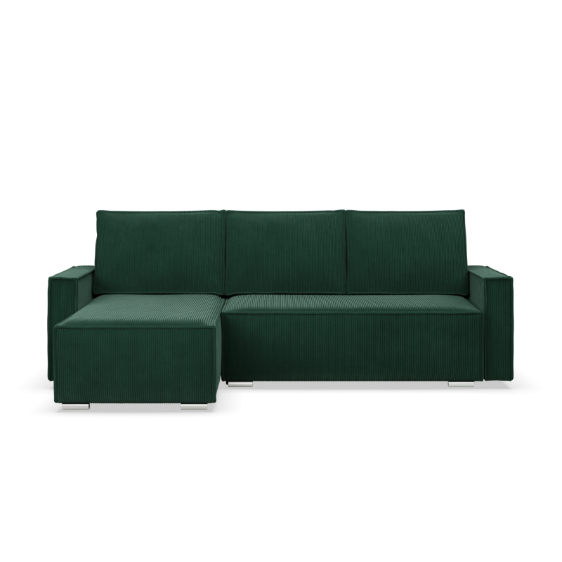 Ecksofa NOTO, Farbe - FLASCHENGRÜN - Poso 014 Ecksofa NOTO, Farbe - FLASCHENGRÜN - Poso 014