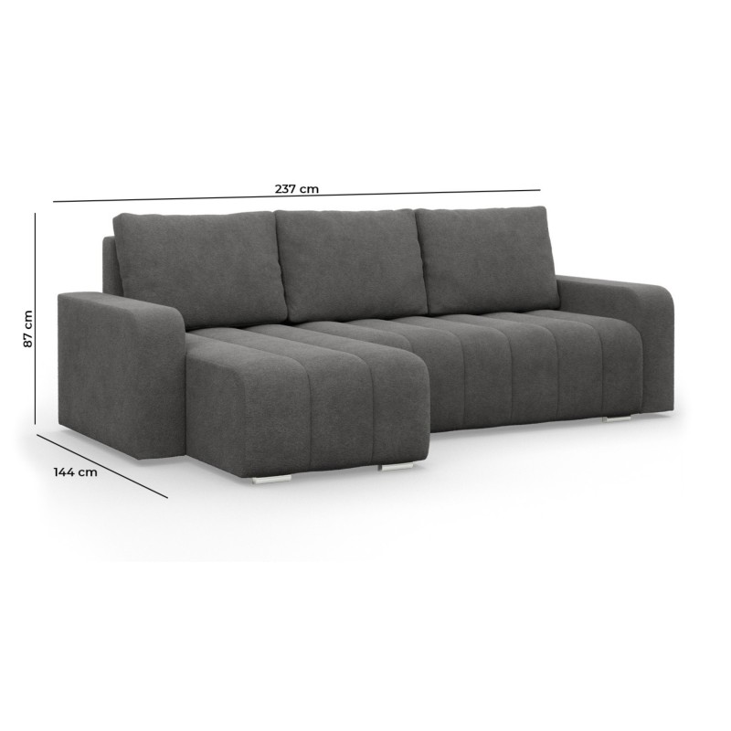 ABRIELLE Corner Sofa, Color - LIGHT GRAY ABRIELLE Corner Sofa, Color - LIGHT GRAY