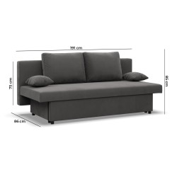 NOLA Sofa, Filling - Foam, Color - GRAY + WHITE NOLA Sofa, Filling - Foam, Color - GRAY + WHITE
