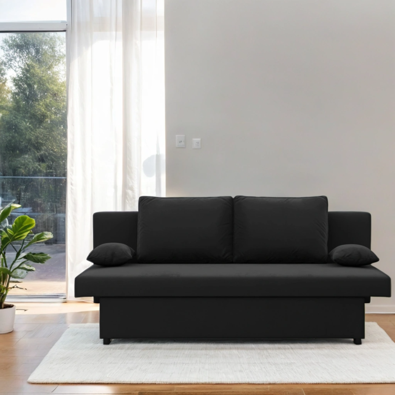 NOLA Sofa, Filling - Foam, Color - BLACK NOLA Sofa, Filling - Foam, Color - BLACK