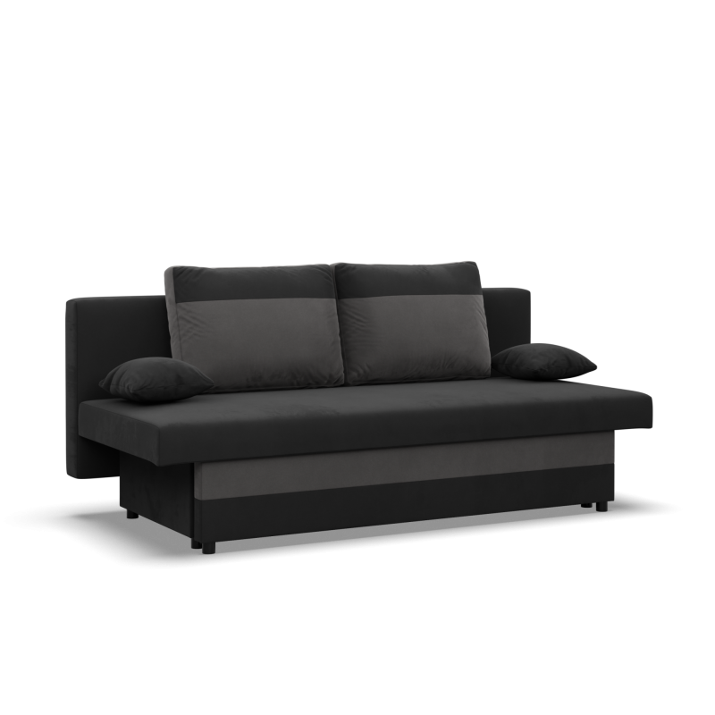 NOLA Sofa, Filling - Foam, Color - BLACK + GRAY NOLA Sofa, Filling - Foam, Color - BLACK + GRAY