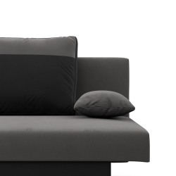 NOLA Sofa, Filling - Foam, Color - GRAY + BLACK NOLA Sofa, Filling - Foam, Color - GRAY + BLACK