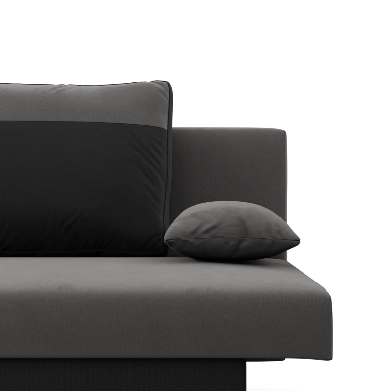 NOLA Sofa, Filling - Foam, Color - GRAY + BLACK NOLA Sofa, Filling - Foam, Color - GRAY + BLACK