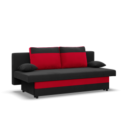 NOLA Sofa, Filling - Foam, Color - BLACK + RED