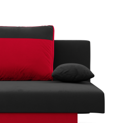 NOLA Sofa, Filling - Foam, Color - BLACK + RED NOLA Sofa, Filling - Foam, Color - BLACK + RED